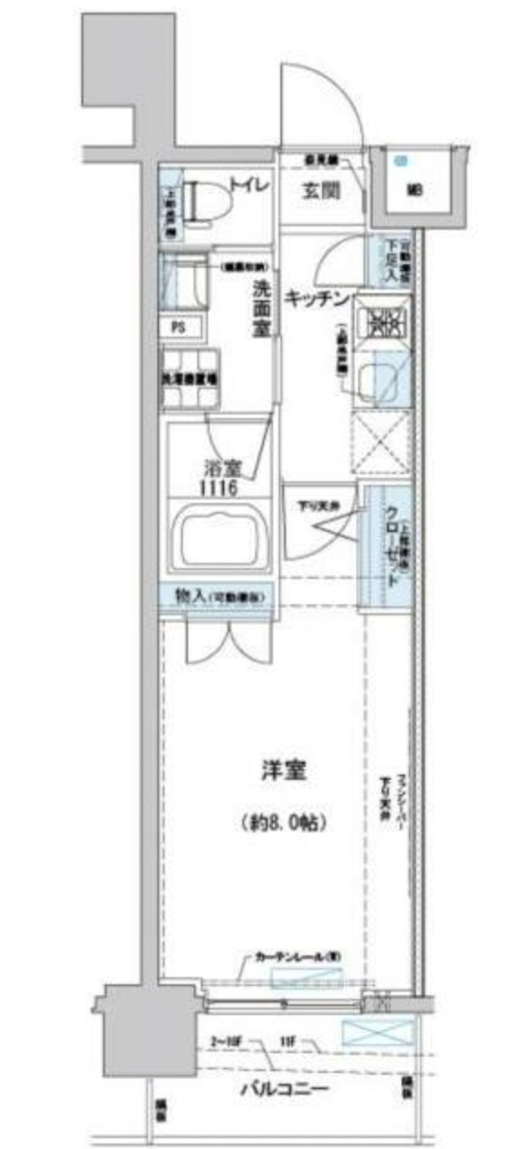 横浜市磯子区磯子のマンションの間取り