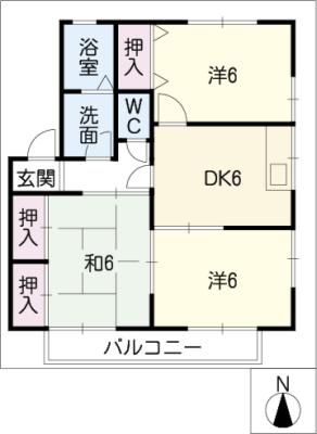 ハイカムール二本松の間取り