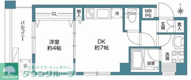 世田谷区玉川のマンションの間取り