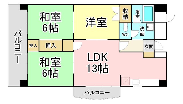 アルゴ西新町の間取り