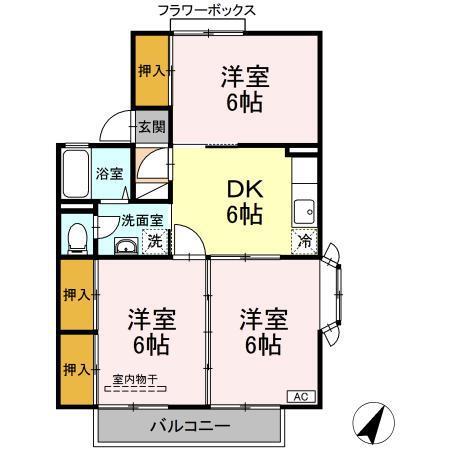 セジュールマロニエ　Ｂの間取り