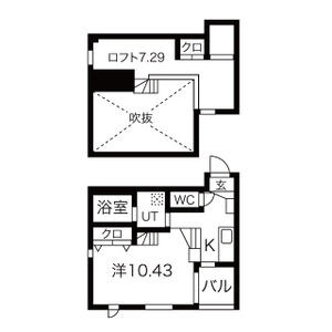 名古屋市中村区靖国町のアパートの間取り