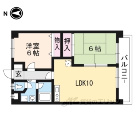 草津市野路東のマンションの間取り