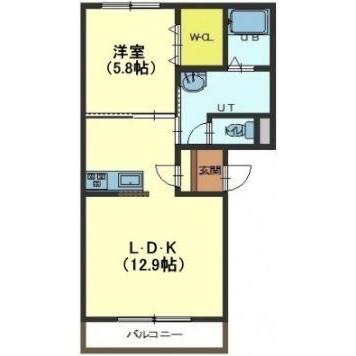 函館市湯川町のマンションの間取り