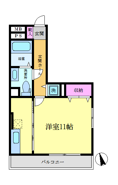 KOMUKAI　Residenceの間取り