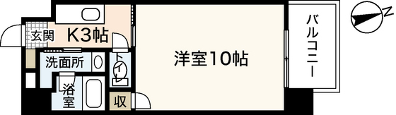 広島市中区袋町のマンションの間取り