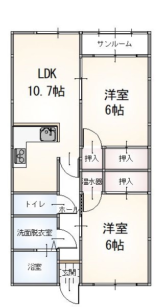 ノーブルハイツ2の間取り