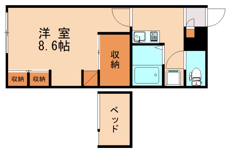 飯塚市有井のアパートの間取り