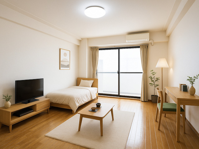 居室・リビング　CGで家具等を配置したもので家具等は含まれません