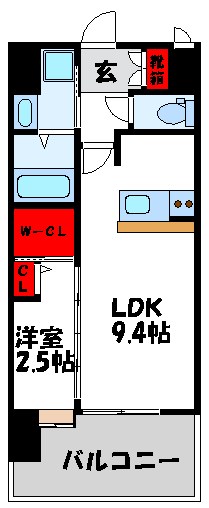 ＪＲ鹿児島本線 教育大前駅 徒歩10分 14階建 築8年の間取り写真
