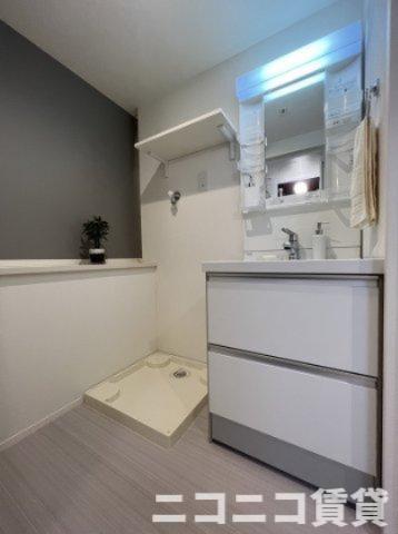 洗面設備　モデルルームの為、現状を優先致します。