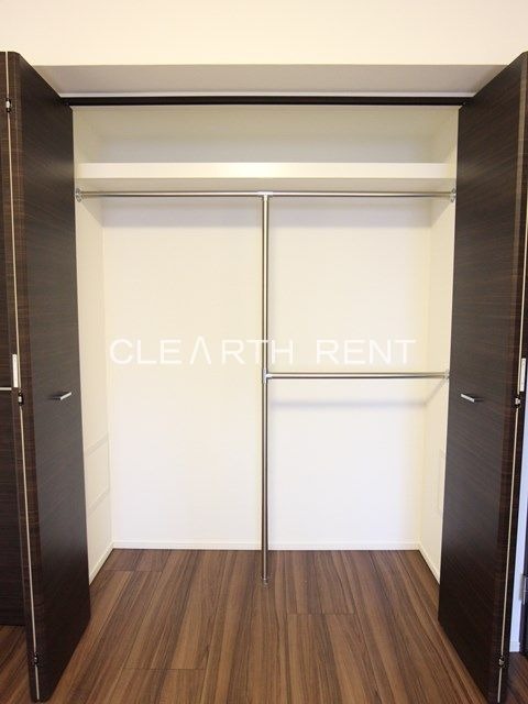 収納　2段式ハンガーパイプ付クローゼット/効率良く収納できます