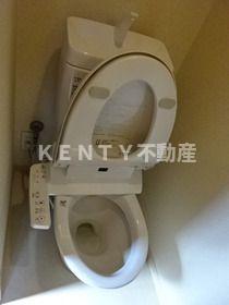 トイレ　落ち着いた色調のトイレです