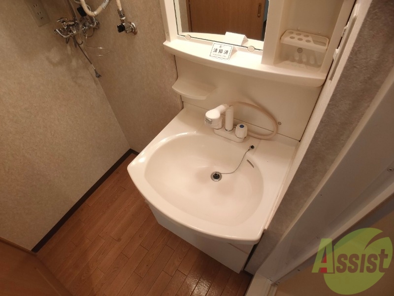 洗面設備　シャンプードレッサーは棚もついていて便利そう！