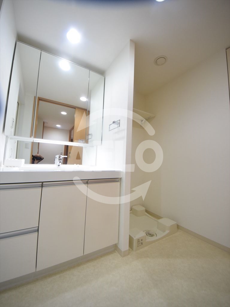 洗面設備　なんばグランドマスターズタワー　洗面脱衣室