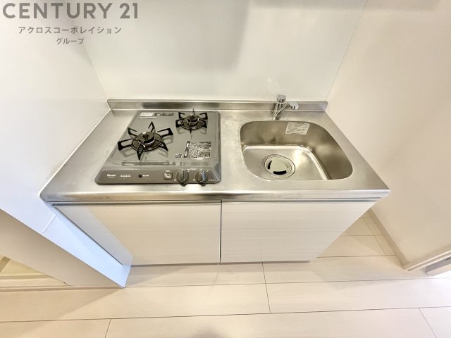 キッチン　２口ガスコンロ付きのキッチンです♪