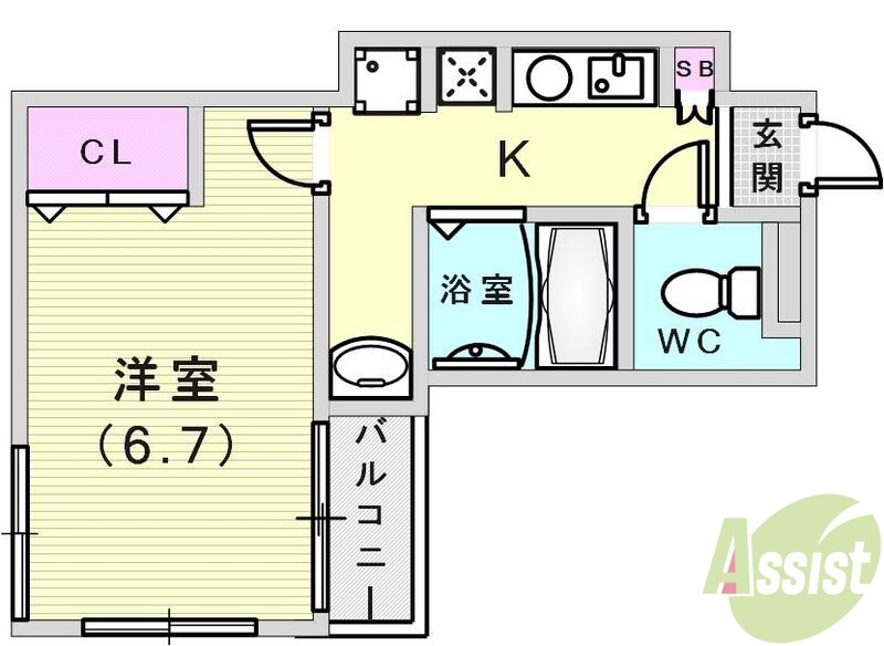 CITY*SPIRE神戸元町IIの間取り写真