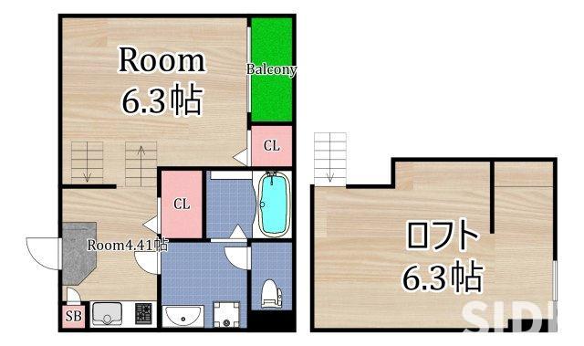 stage梅園の間取り写真