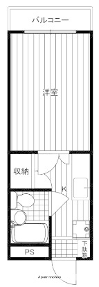 相鉄本線 かしわ台駅 徒歩2分 4階建 築41年の間取り写真