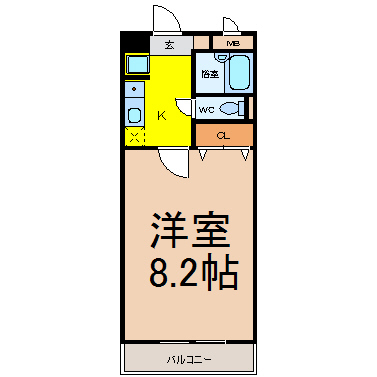 地下鉄東山線 東山公園駅 徒歩1分 8階建 築27年の間取り写真