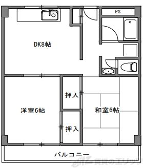 ハイツ奥田の間取り写真