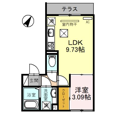 ジョリ シャンブルの間取り写真