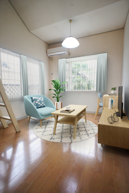 居室・リビング　こちらの家具はＣＧです。家具付きではございません。