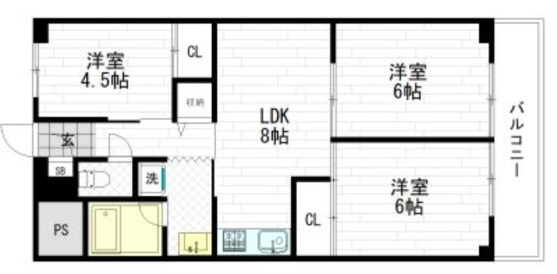 以和貴ハイツ(イワキハイツ)の間取り