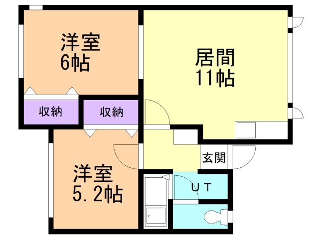 【函館市戸倉町のアパートの間取り】