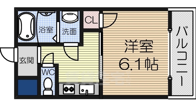 和泉市幸のアパートの間取り