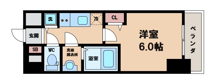 アクアプレイス天王寺IIの間取り