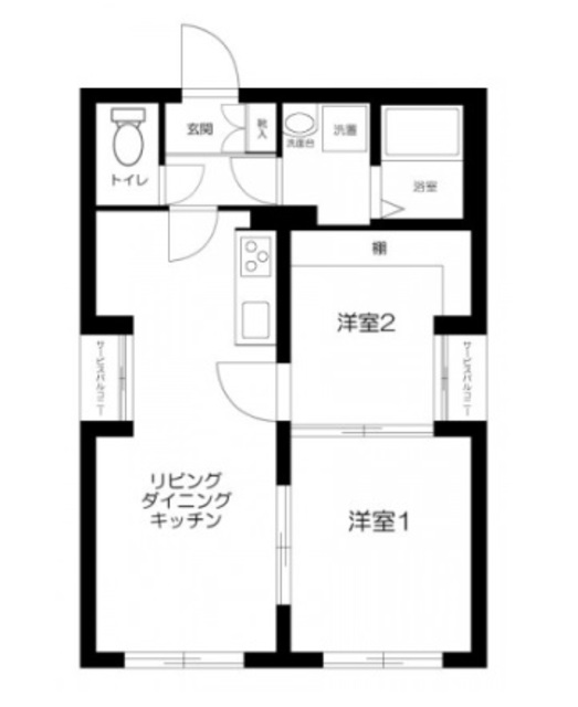 北区神谷のマンションの間取り