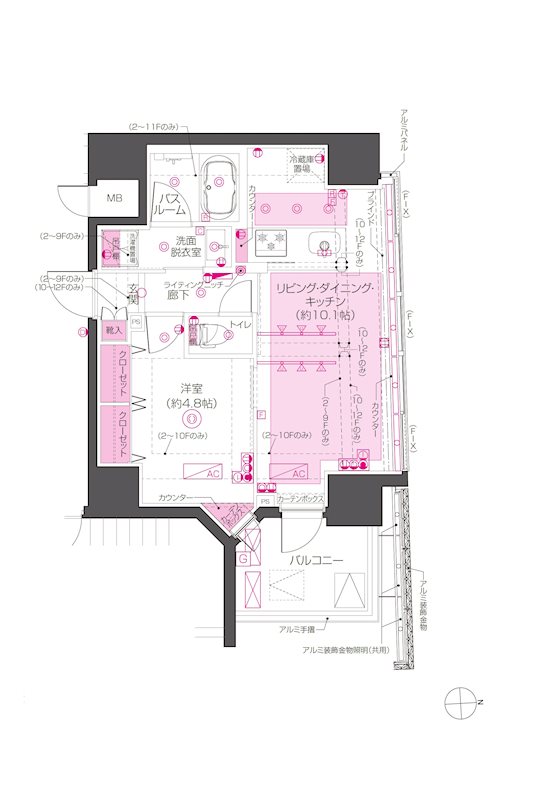 ＺＯＯＭ東神田の間取り