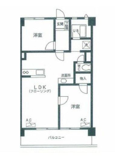 豊橋市東幸町のマンションの間取り