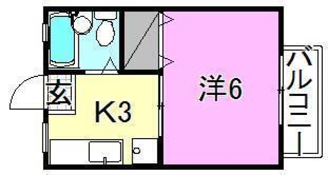 松山市余戸南のアパートの間取り