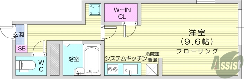 仙台市青葉区国見のアパートの間取り