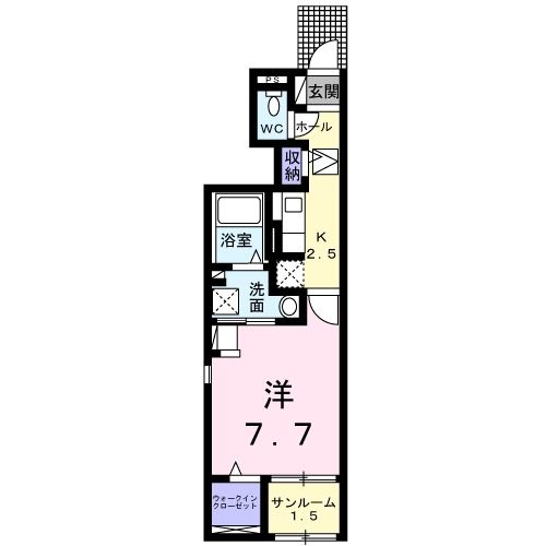 水戸市本町のアパートの間取り