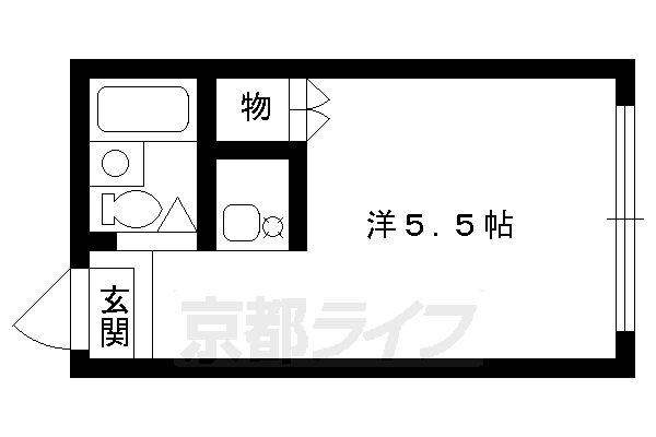 【京都市北区小山下総町のマンションの間取り】