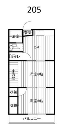 平塚市中里のアパートの間取り