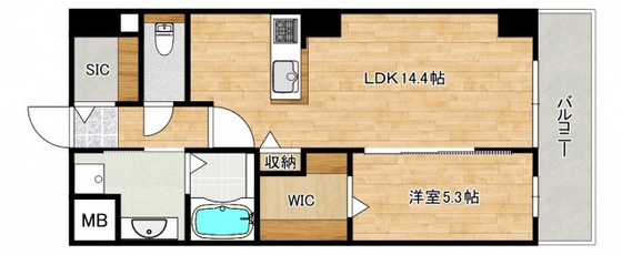 広島市中区橋本町のマンションの間取り