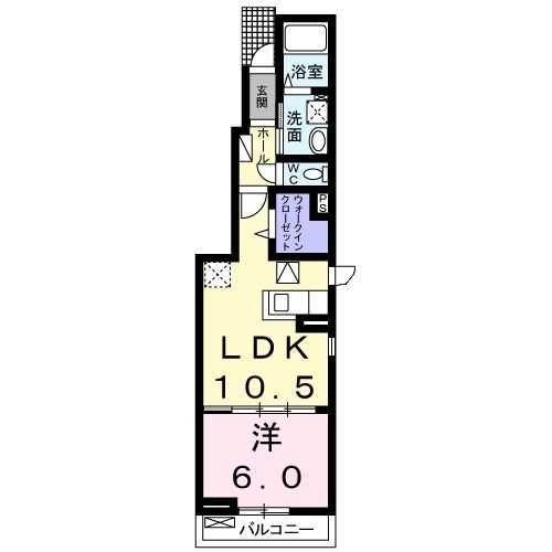 北葛飾郡松伏町田中のアパートの間取り