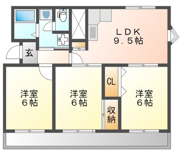 松川マンション２号館の間取り