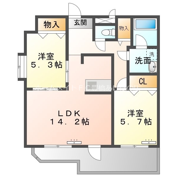 サンフィオーレ中郷の間取り