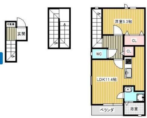 Fortuna平井　A棟の間取り