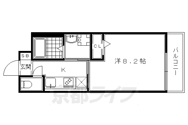 エルベコート東山七条の間取り