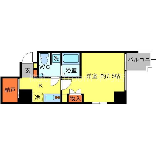 大阪市西区京町堀のマンションの間取り