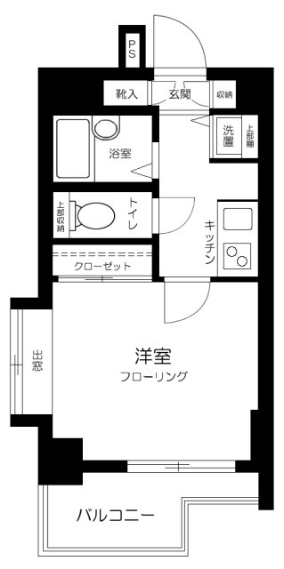 新宿区北新宿のマンションの間取り