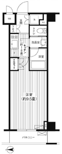 グランハイツ東新宿の間取り