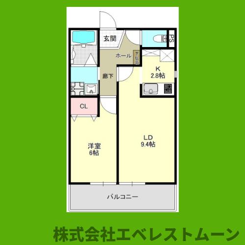 名古屋市港区善北町のアパートの間取り