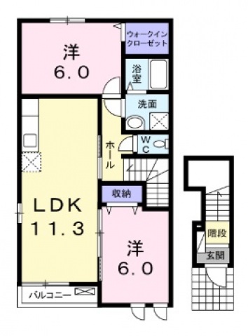 Ｆｌａｔ　ＨｉＬＬＳ　ｅｃｏの間取り